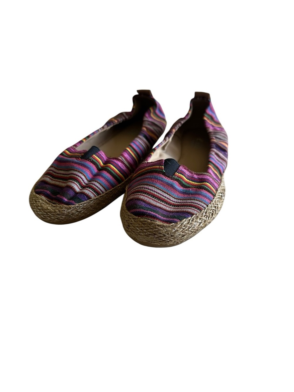 Easy Spirit Multicolor Striped Espadrille Flats